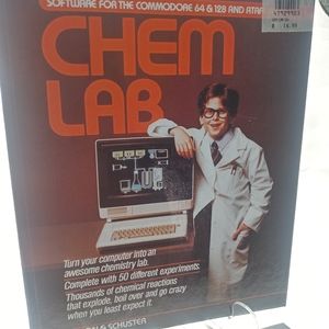 1985 Vintage Chem Lab Simon, Schuster Commodore 64 Atari PC Software Science